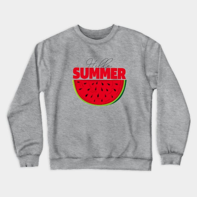 HELLO SUMMER Crewneck Sweatshirt by mryetee